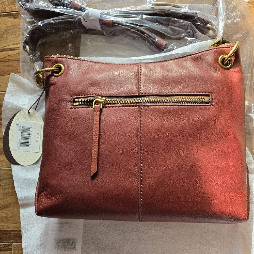 Margot Leather Camile Crossbody Bag In Whiskey - Picture 5 of 11
